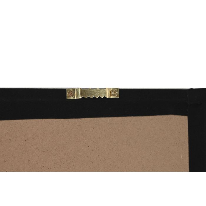 Cuadro Moderno DKD Home Decor Negro Natural 2 x 22 x 22 cm Set de 4 (2 Unidades) 3