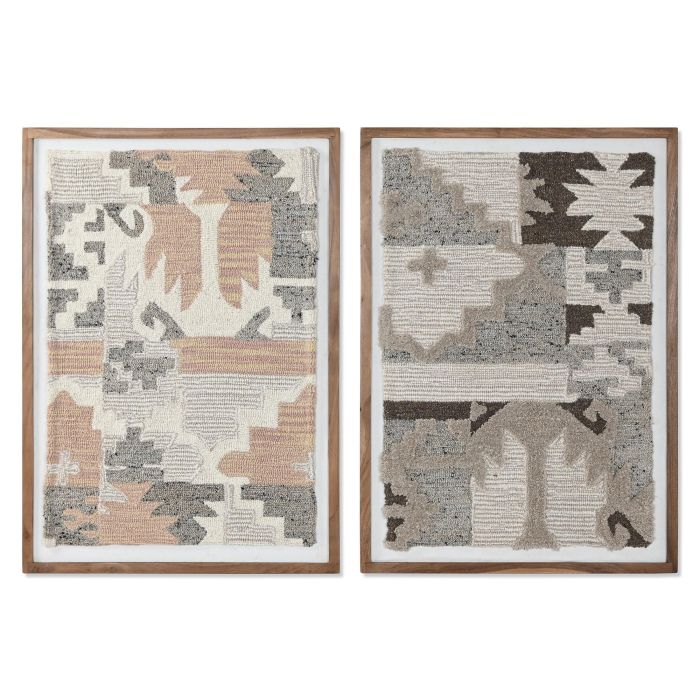 Cuadro Indio DKD Home Decor Marron Beige 3 x 105 x 75 cm (2 Unidades)