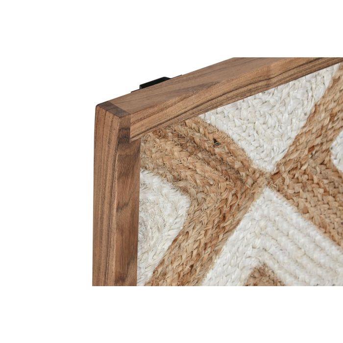 Cuadro Boho DKD Home Decor Natural Blanco 3 x 60 x 40 cm (2 Unidades) 1