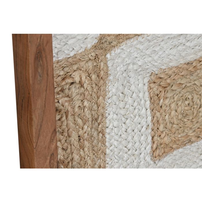 Cuadro Boho DKD Home Decor Natural Blanco 3 x 60 x 40 cm (2 Unidades) 2