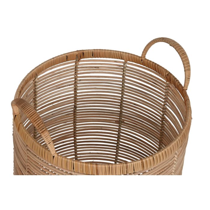 Cesta Tropical DKD Home Decor Natural 38 x 45 x 38 cm Set de 2 (2 Unidades) 1