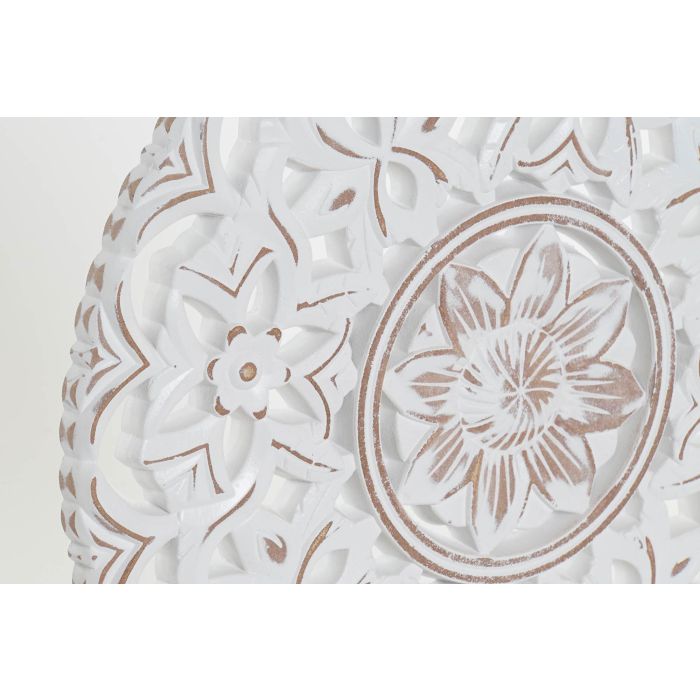 Decoracion Indio DKD Home Decor Blanco 8 x 49 x 41 cm (2 Unidades) 1