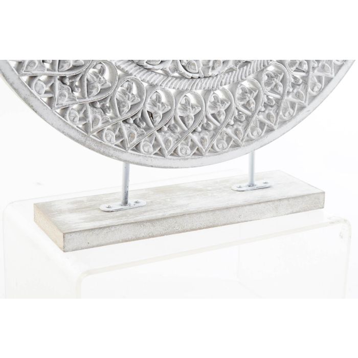 Decoracion Indio DKD Home Decor Blanco 7 x 42 x 37 cm (2 Unidades) 2