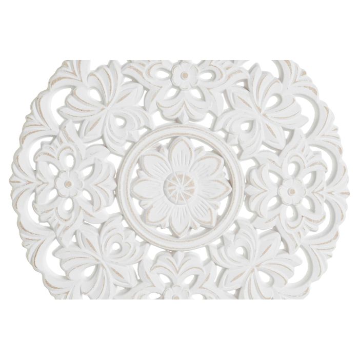 Decoracion Indio DKD Home Decor Blanco 6 x 40 x 30 cm (2 Unidades) 2