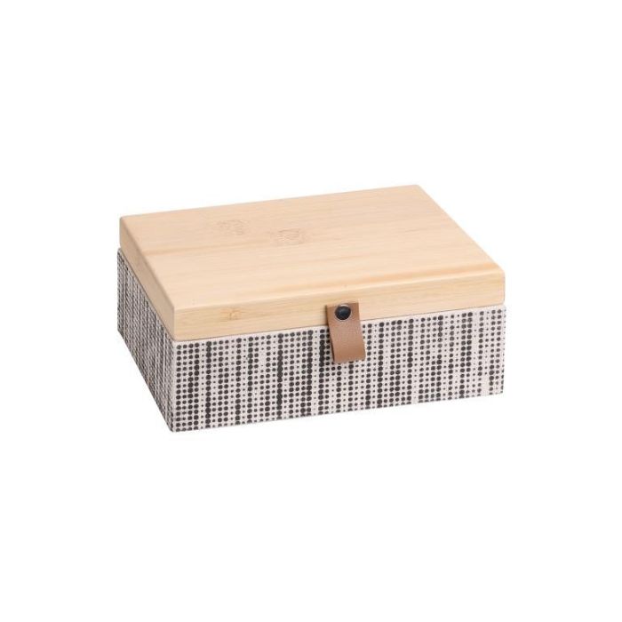Caja Scandi DKD Home Decor Natural 12.5 x 7 x 18 cm (2 Unidades)