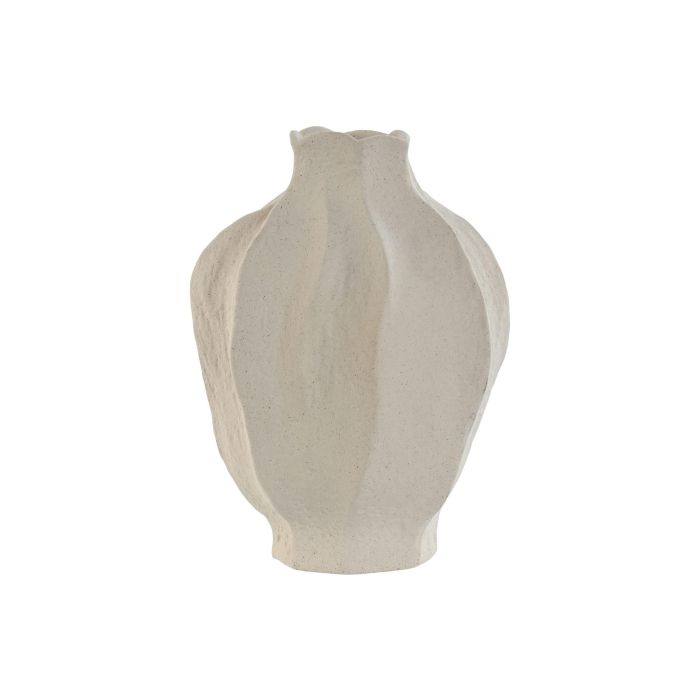 Jarron Moderno DKD Home Decor Crema 15.5 x 23 x 15.5 cm (2 Unidades)