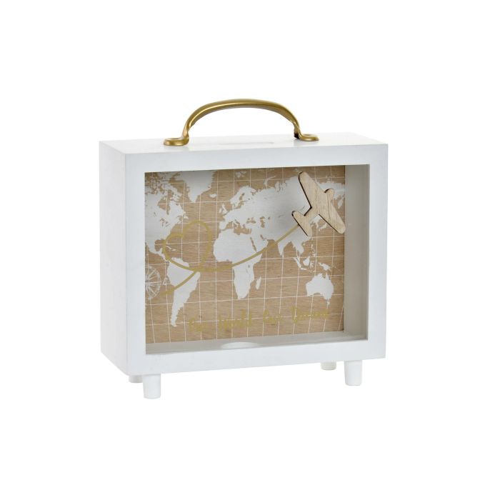 Hucha Loft DKD Home Decor Blanco 7 x 18 x 20 cm (2 Unidades) Hucha Loft DKD Home Decor Blanco 7 x 18 x 20 cm (2 Unidades)