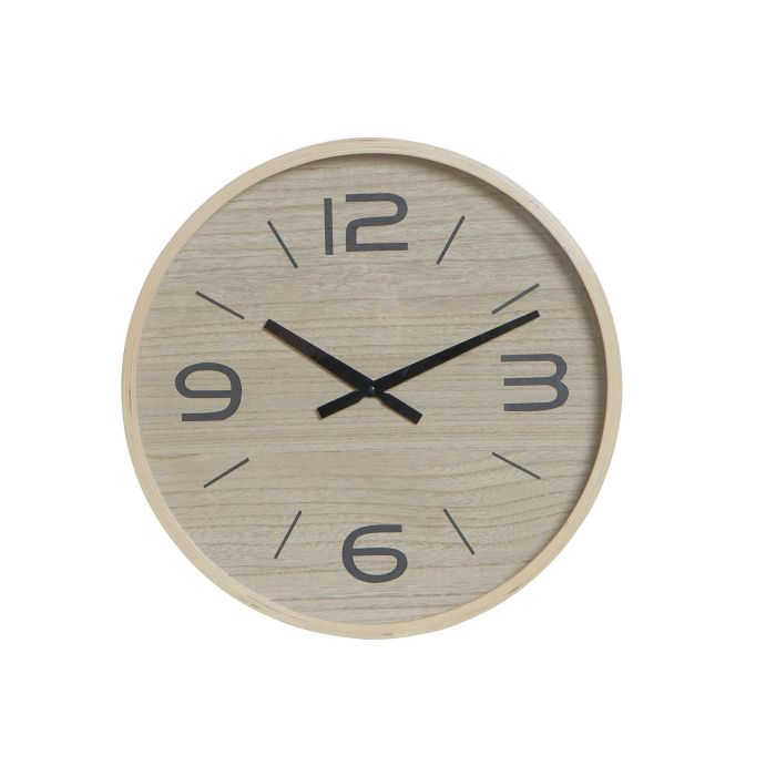 Reloj Pared Scandi DKD Home Decor Natural Negro 38 x 5 x 38 cm (2 Unidades)