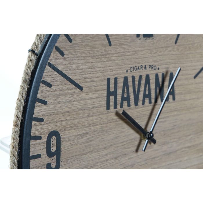Reloj Pared Loft DKD Home Decor Natural Negro 4 x 63 x 39.5 cm (2 Unidades) 1