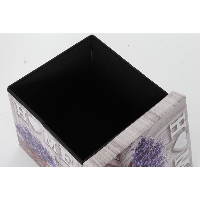 Caja Plegable Shabby DKD Home Decor Gris Lila 34 x 34 x 34 cm (2 Unidades) 2