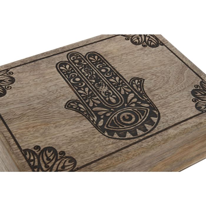 Caja Indio DKD Home Decor Natural Natural 18 x 8 x 25.5 cm Set de 2 (2 Unidades) 1