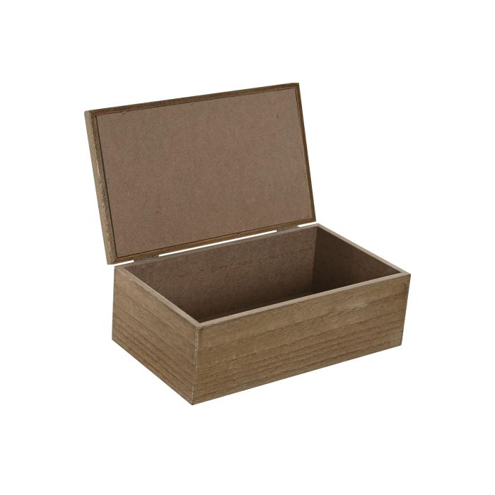 Caja Scandi DKD Home Decor Natural Blanco 13 x 8 x 22 cm (2 Unidades) 2