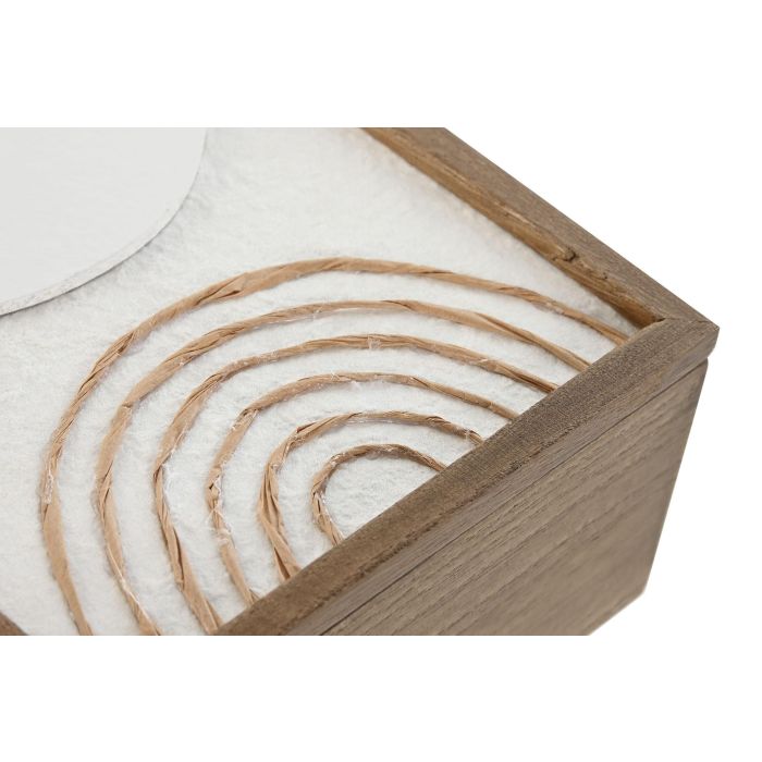 Caja Scandi DKD Home Decor Natural Blanco 16 x 8 x 16 cm (2 Unidades) 1