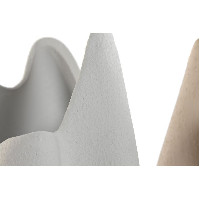 Jarron Scandi DKD Home Decor Blanco Beige 15.4 x 37.40 x 16.3 cm (2 Unidades) 2 Jarron Scandi DKD Home Decor Blanco Beige 15.4 x 37.40 x 16.3 cm (2 Unidades) 2