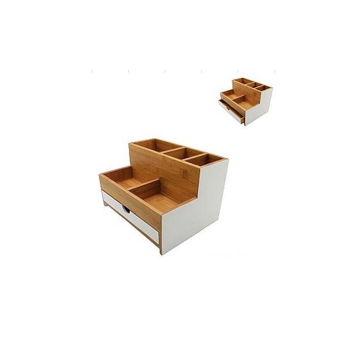 Organizador DKD Home Decor Blanco Natural 18 x 15 x 23.5 cm (2 Unidades)