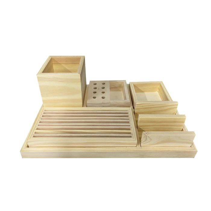 Organizador Scandi DKD Home Decor Natural 23 x 12 x 35 cm (2 Unidades)