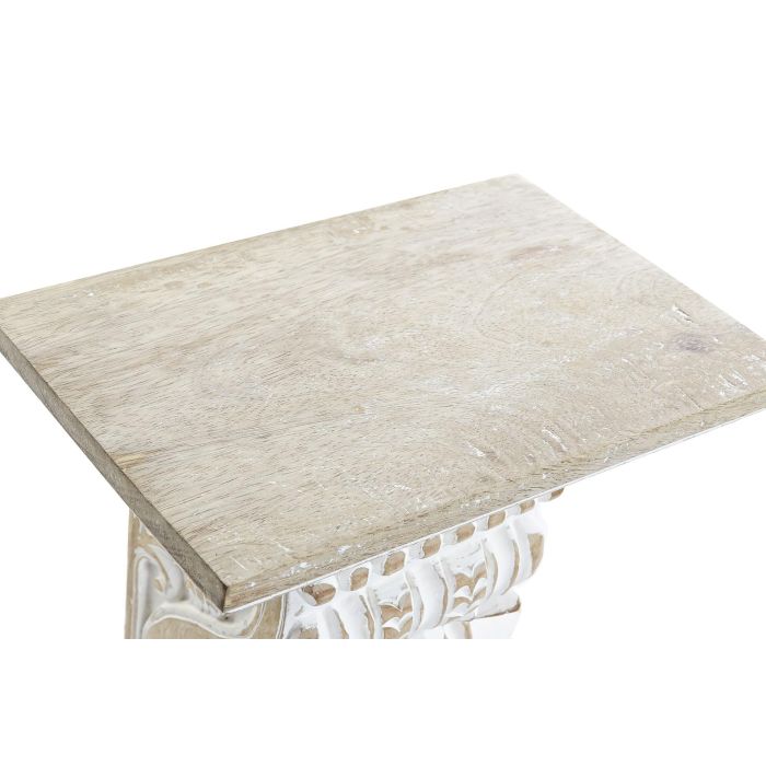 Repisa Indio DKD Home Decor Blanco Natural 15 x 26 x 23 cm (2 Unidades) 1