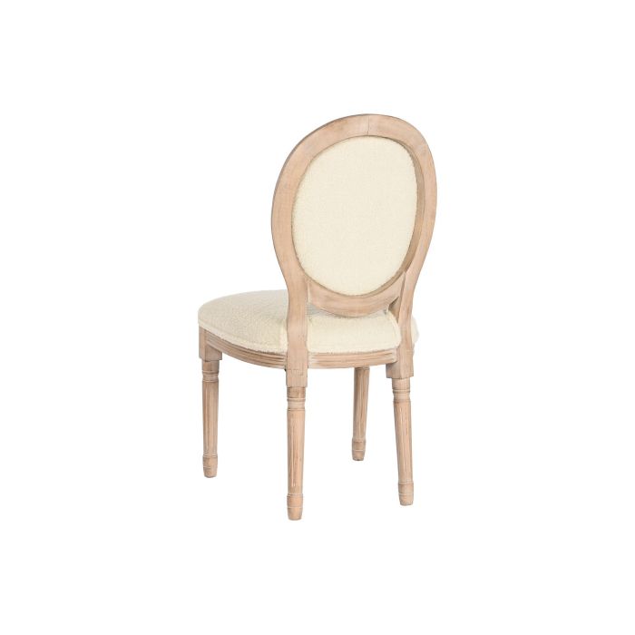 Silla Moderno DKD Home Decor Blanco Natural 46 x 96 x 50 cm (2 Unidades) 6