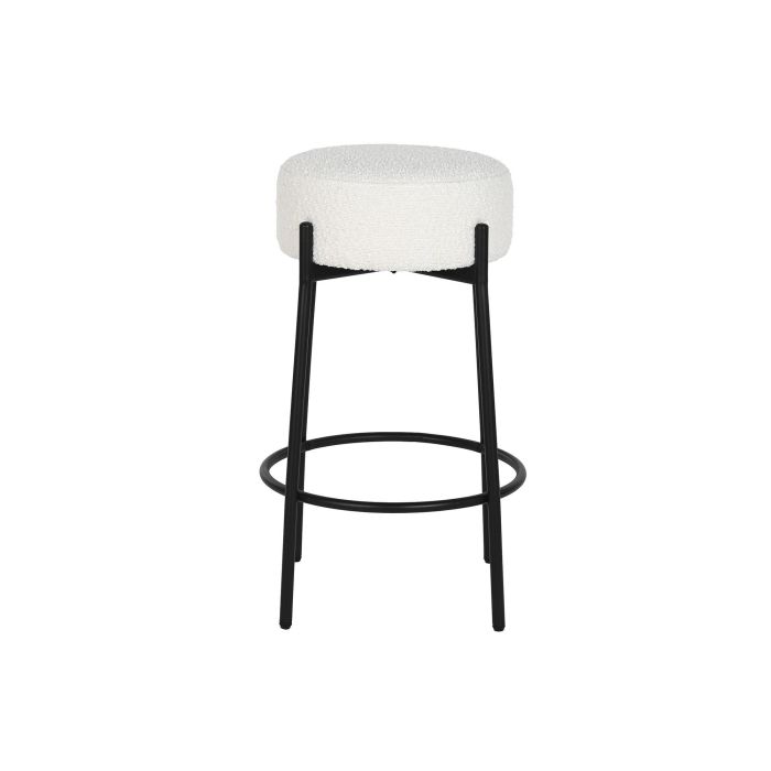 Taburete Scandi DKD Home Decor Blanco Negro 41 x 67 x 41 cm (2 Unidades) 1