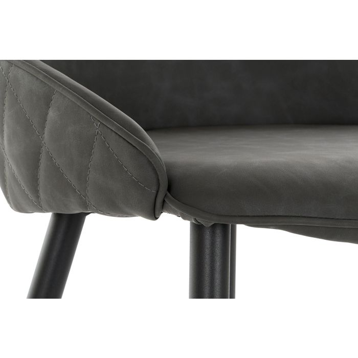 Taburete Vintage DKD Home Decor Gris Oscuro Negro 47 x 85 x 50 cm (2 Unidades) 2