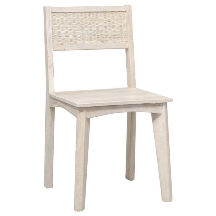 Silla Romantico DKD Home Decor Blanco Roto 45 x 85 x 45 cm (2 Unidades)