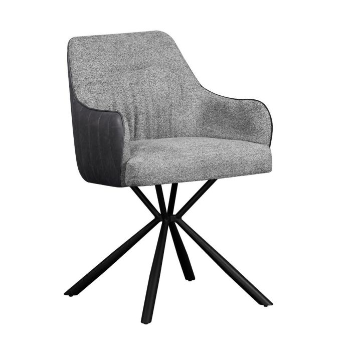 Silla Moderno DKD Home Decor Gris Negro 61 x 82 x 56 cm (2 Unidades)