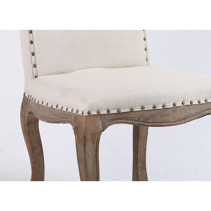 Silla Romantico DKD Home Decor Beige 45 x 102 x 53 cm (2 Unidades) 1