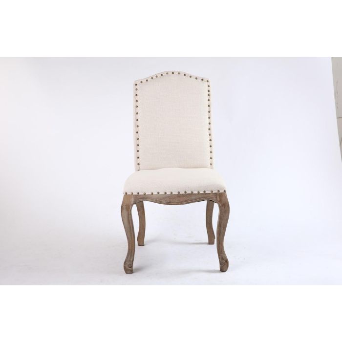 Silla Romantico DKD Home Decor Beige 45 x 102 x 53 cm (2 Unidades) 2