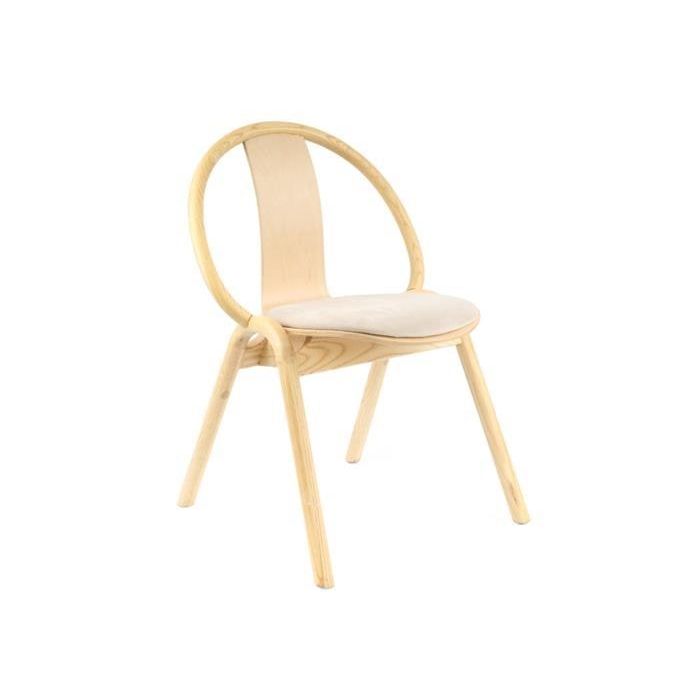 Silla Scandi DKD Home Decor Natural Beige 55 x 81 x 57 cm (2 Unidades)