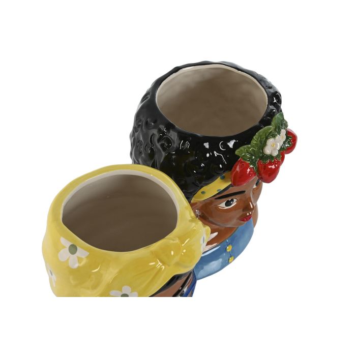 Macetero Urban DKD Home Decor Multicolor 13 x 24 x 16 cm (2 Unidades) 2 Macetero Urban DKD Home Decor Multicolor 13 x 24 x 16 cm (2 Unidades) 2