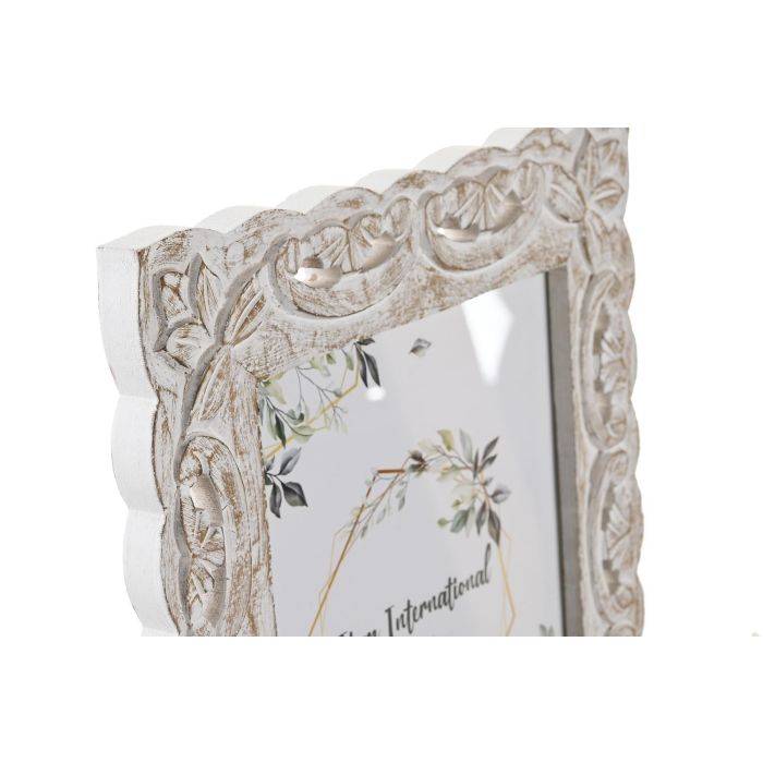 Marco Foto 20X25 Shabby DKD Home Decor Blanco 1.5 x 35 x 30 cm (2 Unidades) 1