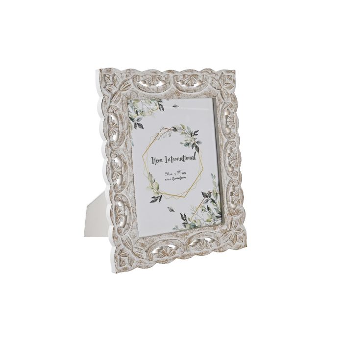 Marco Foto 20X25 Shabby DKD Home Decor Blanco 1.5 x 35 x 30 cm (2 Unidades)