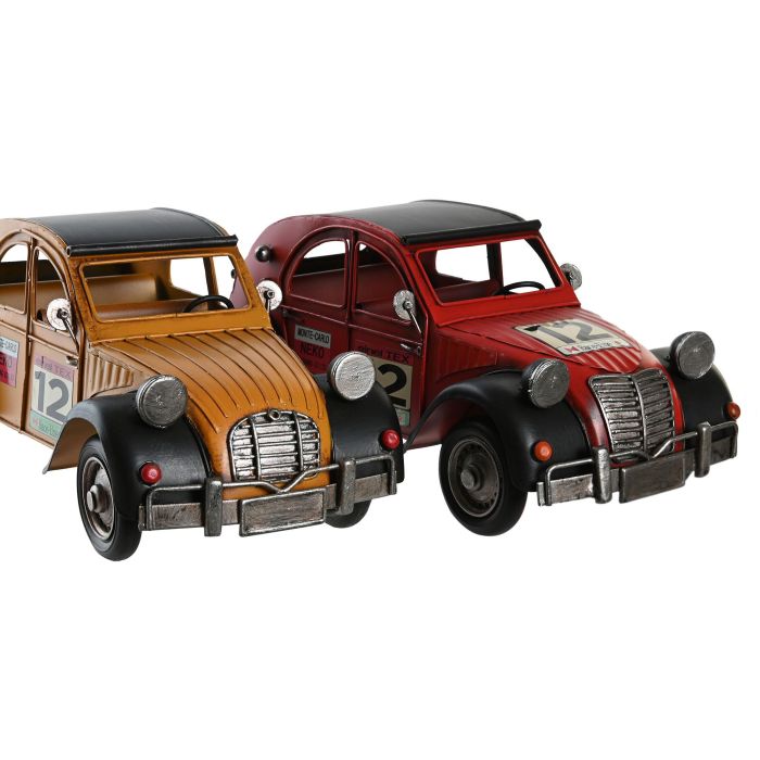 Vehiculo Decoracion Vintage DKD Home Decor Rojo Mostaza 14 x 13 x 32 cm (2 Unidades) 1
