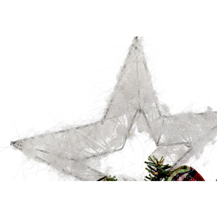 Estrella Navidad Tradicional DKD Home Decor Blanco Rojo 35 x 20 cm (2 Unidades) 1