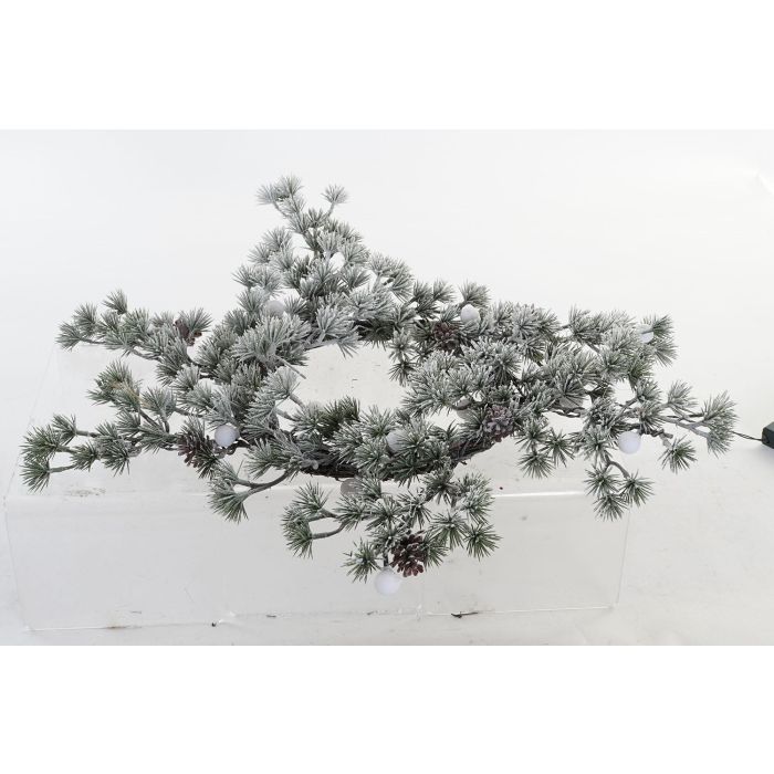 Corona Navidad Alpina DKD Home Decor Verde Blanco 6 x 56 x 56 cm (2 Unidades) 4