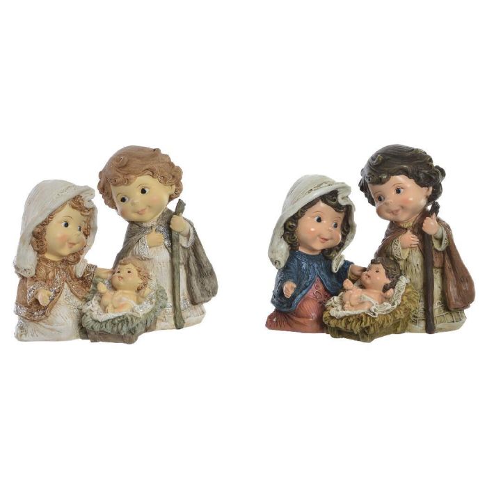 Nacimiento Navidad Tradicional DKD Home Decor Multicolor 13 x 17 x 20 cm (2 Unidades)