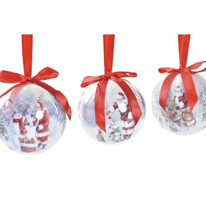 Bola Decoracion Navidad Tradicional DKD Home Decor Blanco Rojo 25 x 16 x 25 cm Set de 14 (2 Unidades) 1