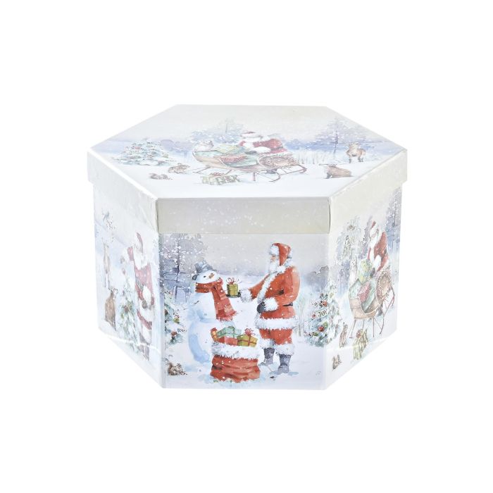 Bola Decoracion Navidad Tradicional DKD Home Decor Blanco Rojo 25 x 16 x 25 cm Set de 14 (2 Unidades) 3