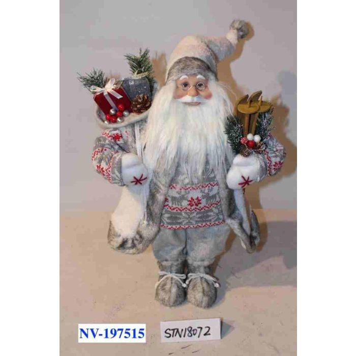Figura Navidad Alpina DKD Home Decor Gris Gris 13 x 47 x 30 cm (2 Unidades)