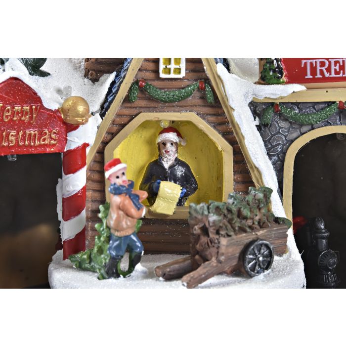 Casa Navidad Tradicional DKD Home Decor Multicolor 20.5 x 21 x 20.5 cm (2 Unidades) 3
