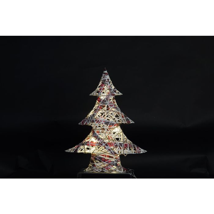 Arbol Navidad Alpina DKD Home Decor Natural Blanco 10 x 50 x 40 cm (2 Unidades) 1