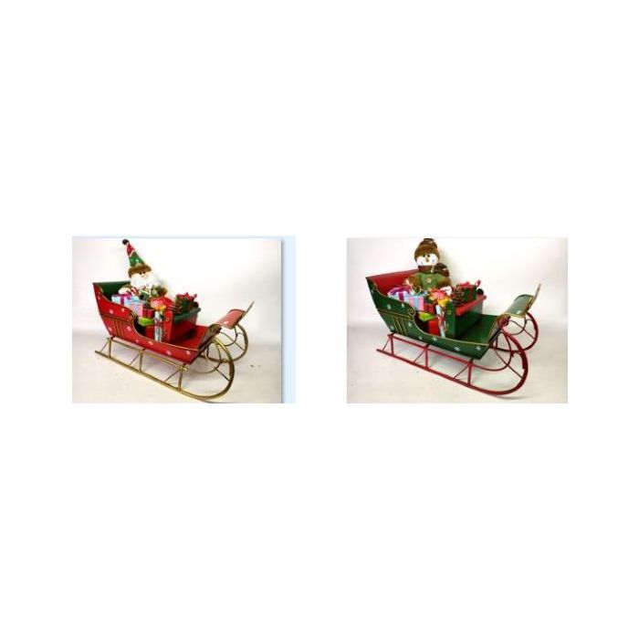 Vehiculo Decoracion Navidad Tradicional DKD Home Decor Rojo Verde 19 x 35 x 38 cm (2 Unidades)