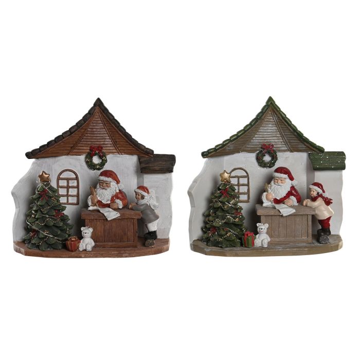 Figura Navidad Tradicional DKD Home Decor Multicolor 9.5 x 18 x 19 cm (2 Unidades) 3