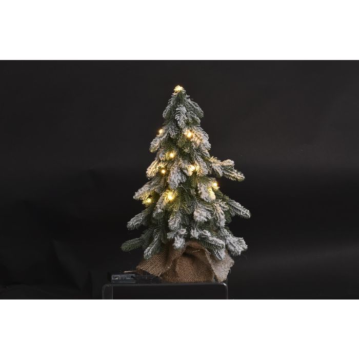 Arbol Navidad Tradicional DKD Home Decor Verde Blanco 22 x 40 x 22 cm (2 Unidades) 1