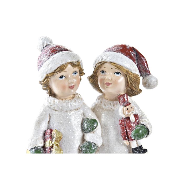 Figura Navidad Tradicional DKD Home Decor Rojo Blanco 6 x 15 x 10.5 cm (2 Unidades) 1
