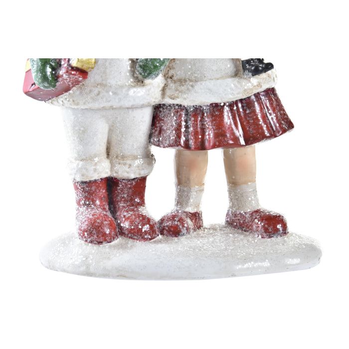 Figura Navidad Tradicional DKD Home Decor Rojo Blanco 6 x 15 x 10.5 cm (2 Unidades) 2