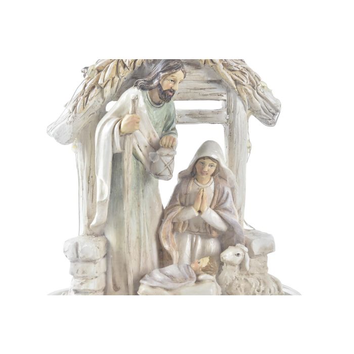 Nacimiento Navidad Tradicional DKD Home Decor Crema 16 x 25 x 16 cm (2 Unidades) 2