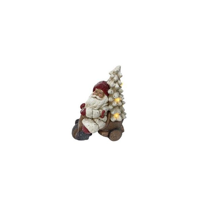 Figura Navidad Tradicional DKD Home Decor Rojo Blanco 20 x 42 x 35 cm (2 Unidades) 1