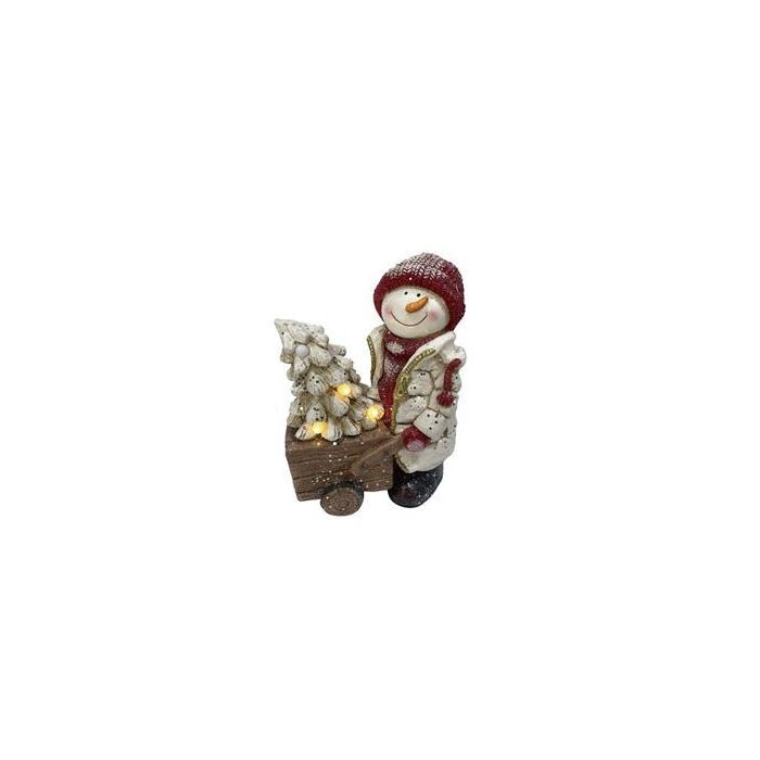 Figura Navidad Tradicional DKD Home Decor Rojo Blanco 23 x 42 x 35 cm (2 Unidades) 1