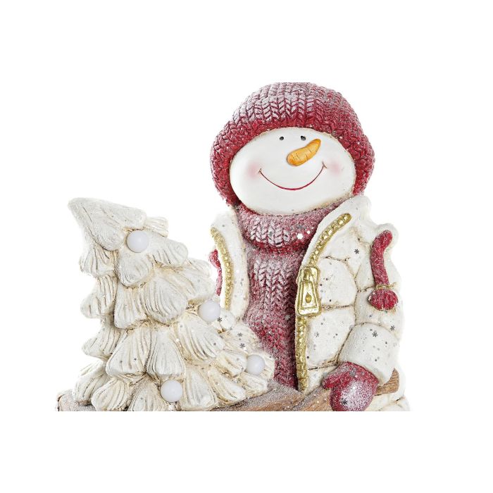 Figura Navidad Tradicional DKD Home Decor Rojo Blanco 23 x 42 x 35 cm (2 Unidades) 2